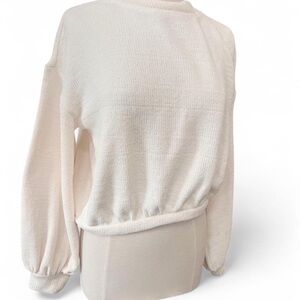 Free People Beach Happy Soft Knit Pullover Sweater Ivory XS